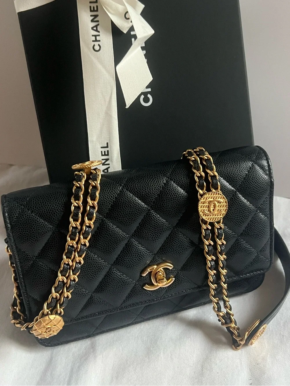 Chanel Cavair Twist Your Buttons WOC Crossbody